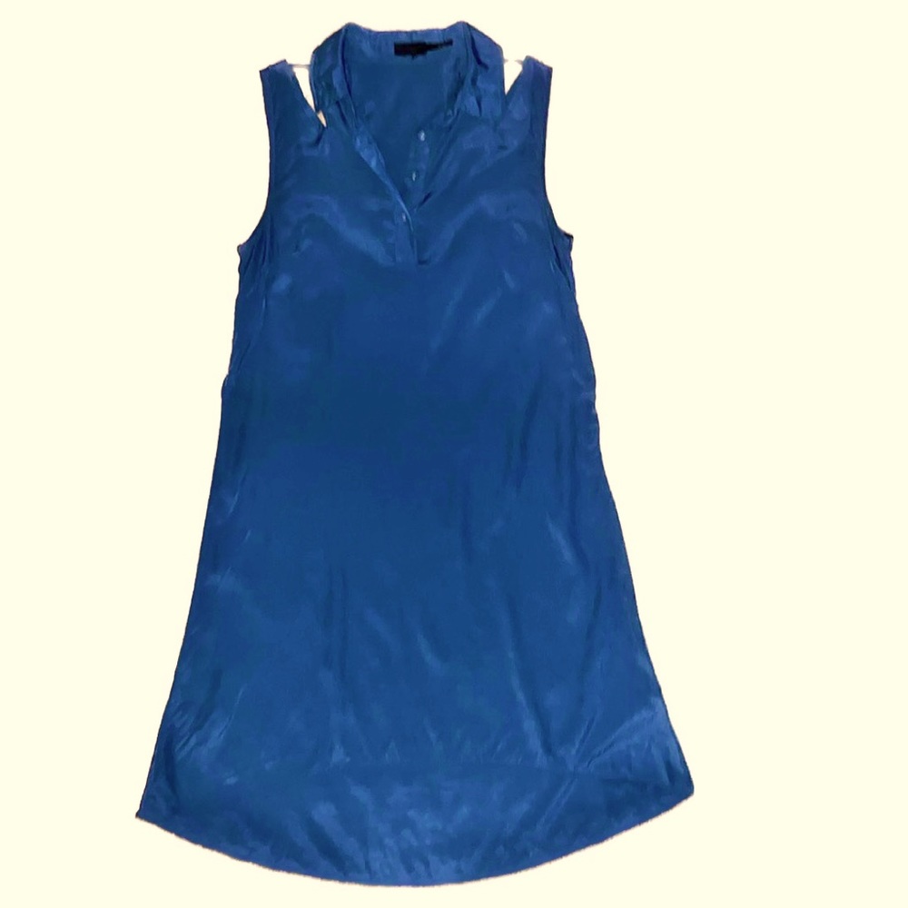 Teal hi-lo dress